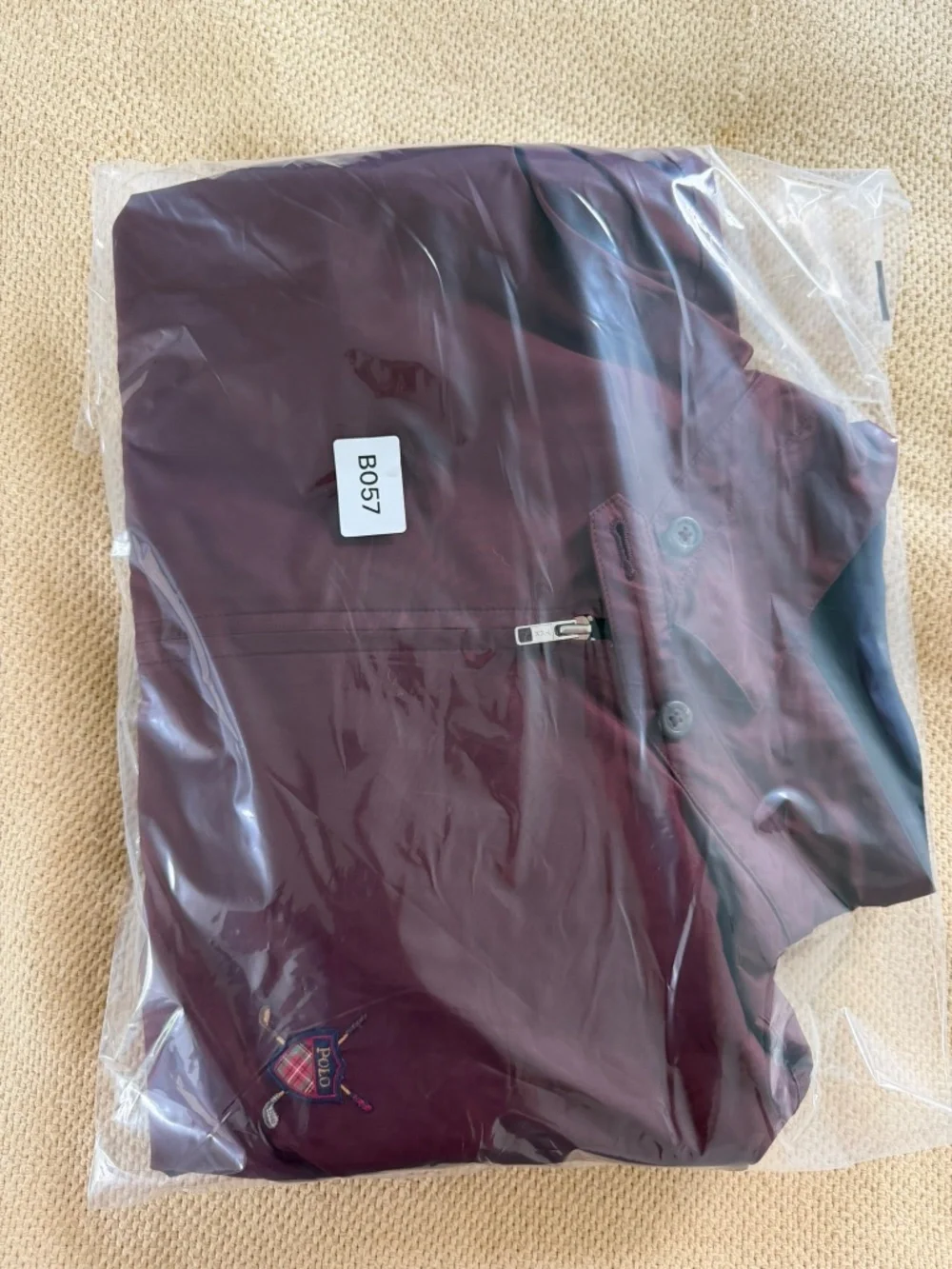 Ralph Lauren Polo Golf Jacket XXL Windbreaker Burgundy Maroon Embroidered Logo - Picture 11 of 11